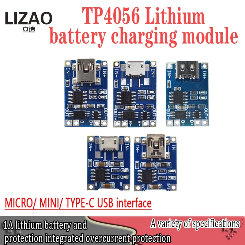 Умная электроника 5 в type-c Micro USB 1A 18650 литиевая батарея зарядная плата с защитным