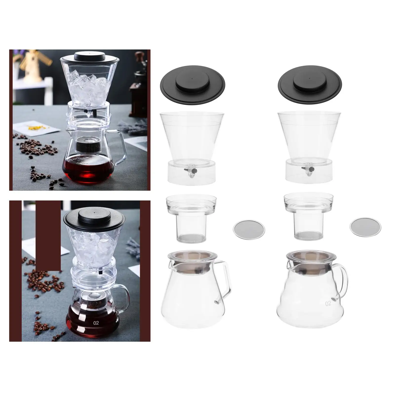 

Pour Over Cold Drip Coffee Pot Coffee Brewer for Travel Camping Accessory