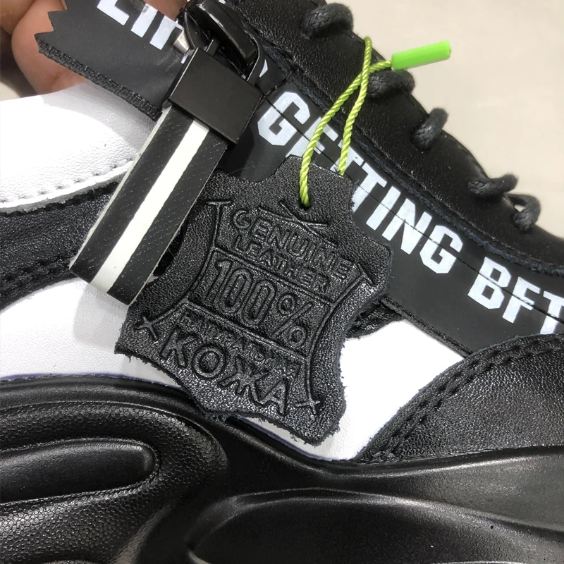 

Women Chunky Sneakers Shoes Genuine Leather Lace up Thick Platform Casual Shoes Woman Comfort Footwear Fashion Spring New