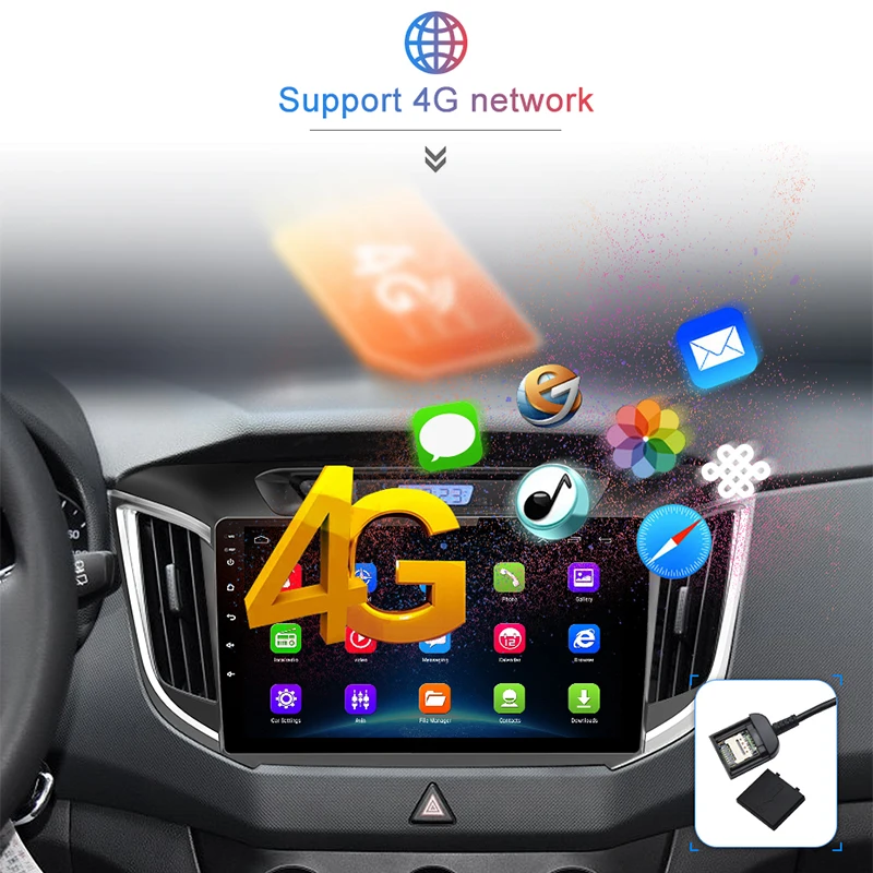 Junsun V1 2G+ 32G Android 8,1 для hyundai creta ix25- автомобильный Радио Мультимедиа Видео плеер навигация gps 2 din dvd