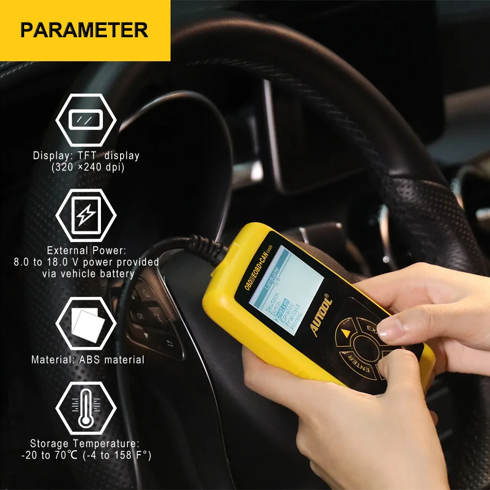 AUTOOL CS320 OBD2 автомобильный сканер OBD 2 II считыватель кодов автомобиля