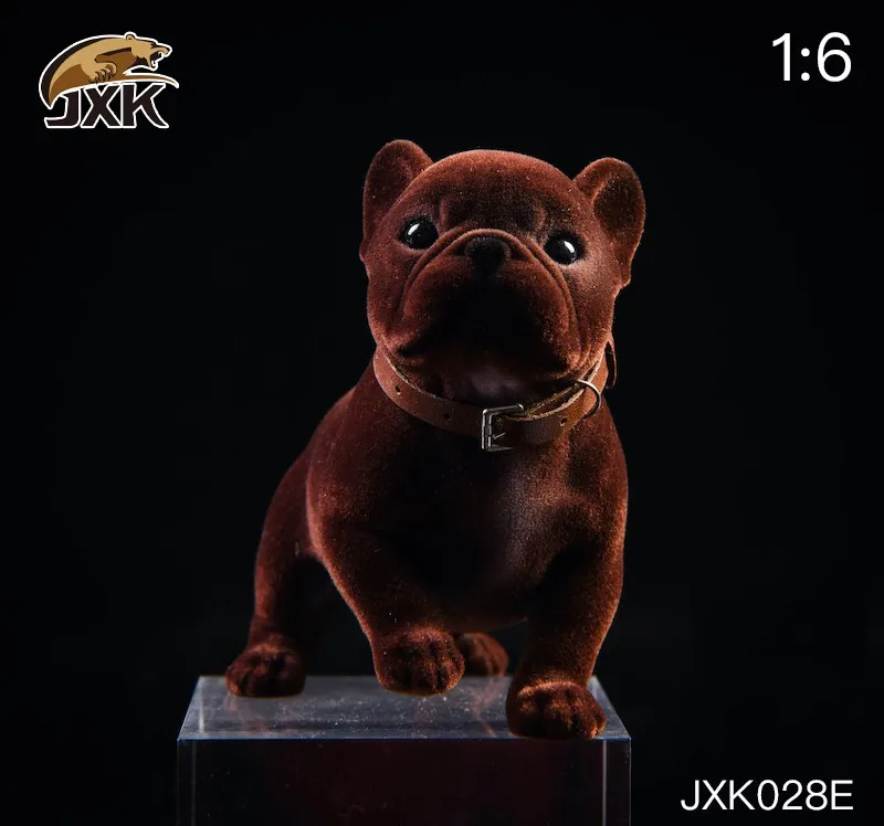 

JXK JXK028 1/6 Scale Flocking French Bulldog Dog Pet Model Statue Figure Model for Kids Gifts In Stock