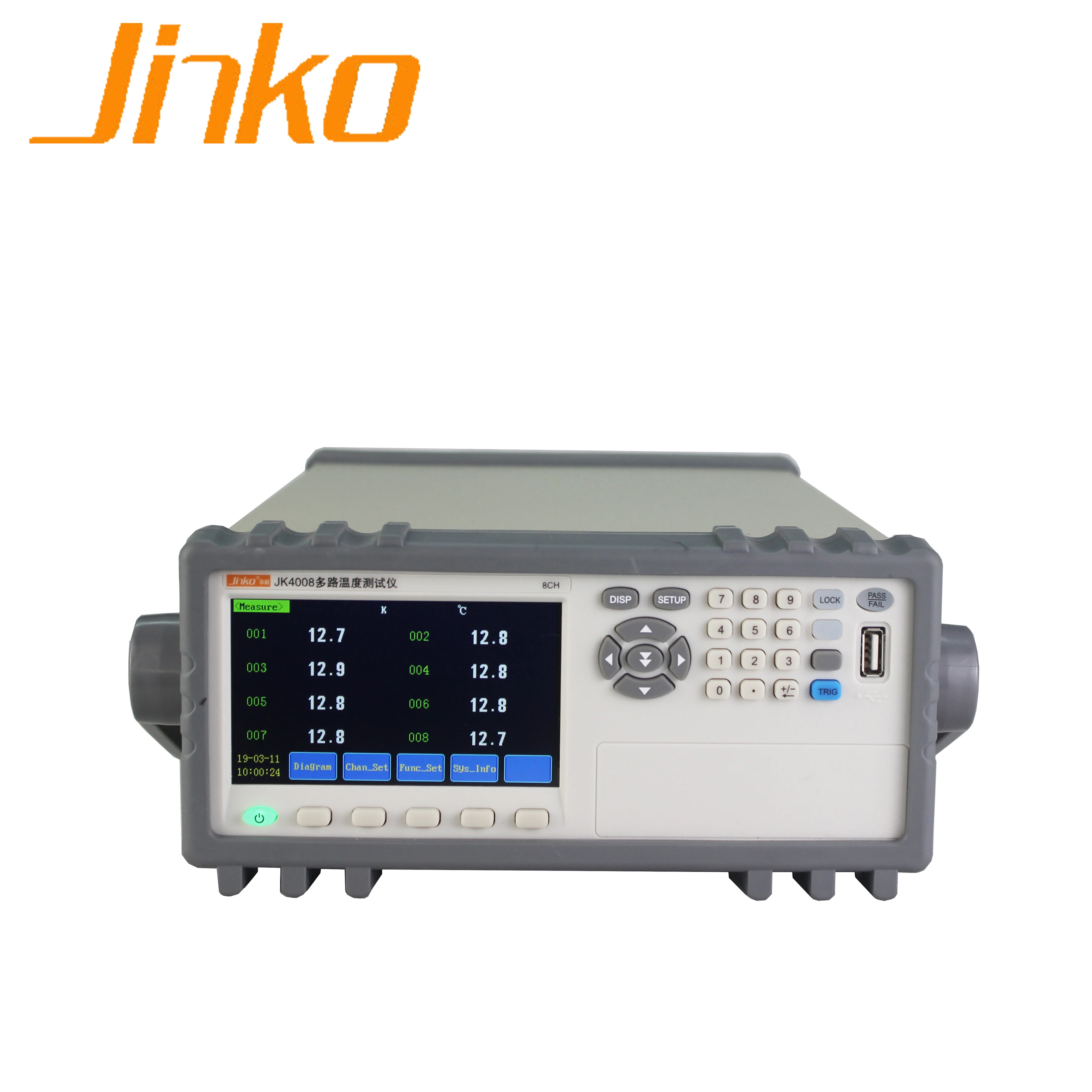 

Jinko Thermometer Temperature Data Logger JK4008 Multichannel Temperature data recorder 8 channels temperature tester
