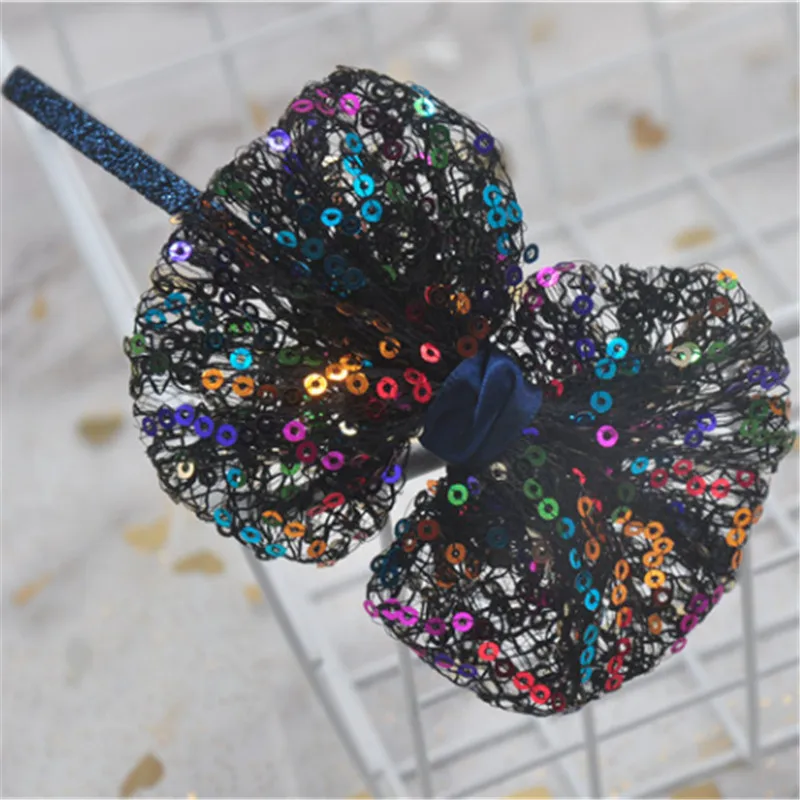 black hairbands 10 шт./лот, модный бутиковый ободок с бантиком, заколки для волос с бантом, заколки для волос, аксессуары для волос принцессы - Цвет: black hairbands