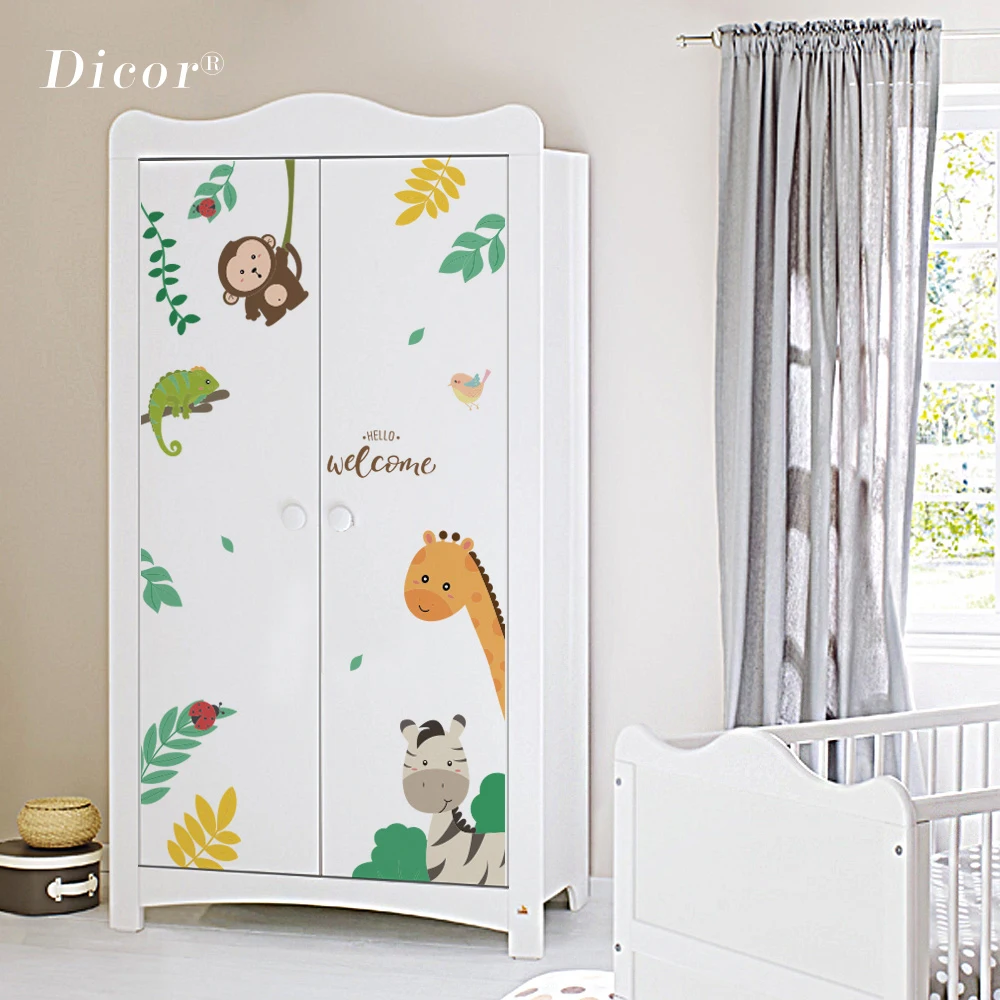 DICOR Cartoon Animal Wall Stickers for Kids Rooms QT1196 image 2