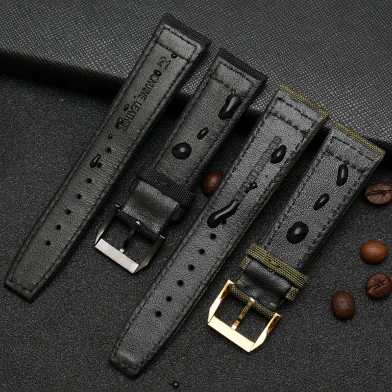 Nylon watch band for IWC-Portuguese-pilot series 20mm 21mm 22mm wristwatches band canvas bracelet black blue green watch strap