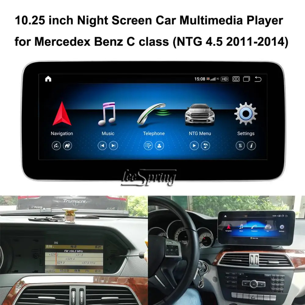 10 25 Android 0 Автомобильный GPS навигатор мультимедийный плеер для Mercedes Benz C Class W204 C204 S204