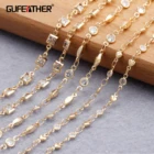 Цепочка GUFEATHER C160 для самостоятельного изготовления ювелирных изделий, без никеля, с покрытием из 18-каратного золота, из меди и металла, с цирконом, для изготовления ювелирных изделий, для браслетов и ожерелий, 1 млот