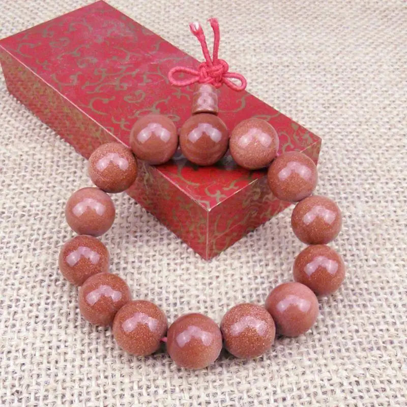 Природный золотоносный песок камень один круг буддизм браслет из