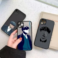 peaky blinders thomas phone case for iphone 13 12 11 7 8 plus mini x xs xr pro max matte transparent cover