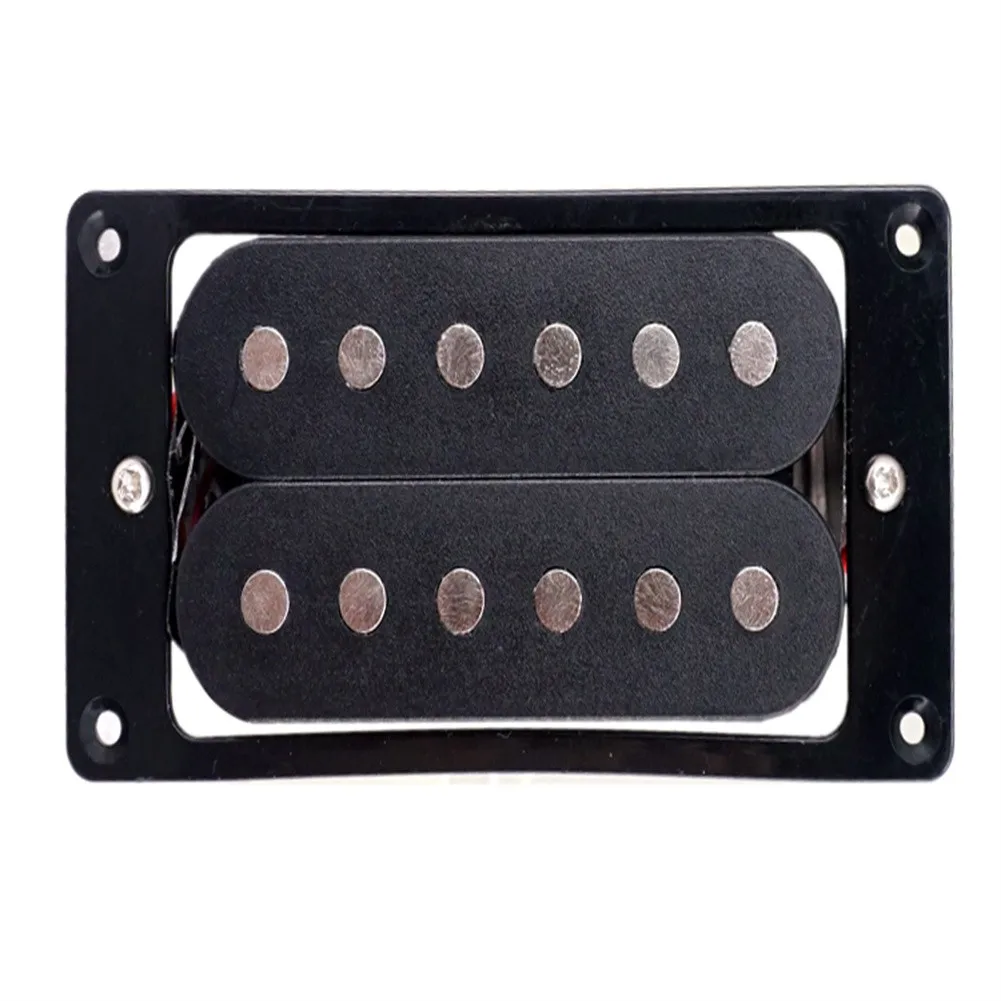 

Humbucker Neck Double Coil Electric Guitar Pickup Neck & Pickup Bridge Set With Frame Aluminum Base Plate Black Accessory