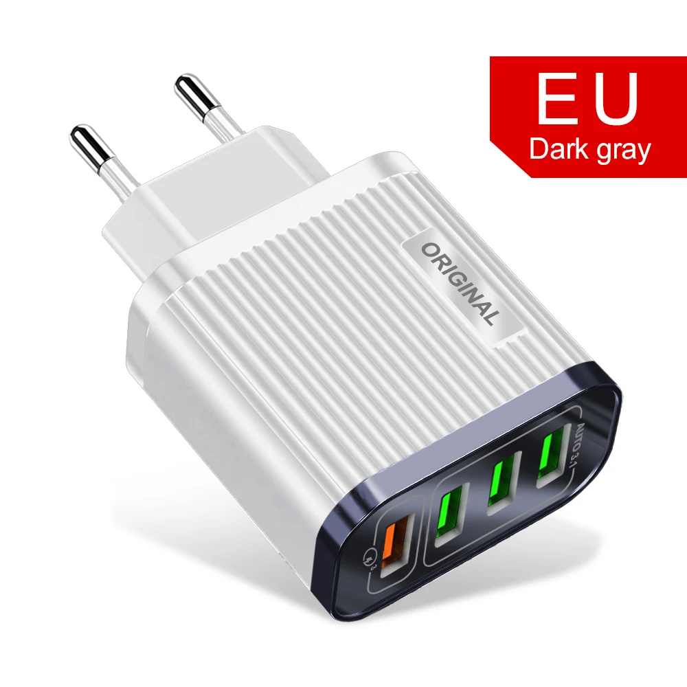 Быстрая зарядка 3,0 4,0 USB зарядное устройство для телефона 4 порта USB 35 Вт QC3.0 быстрое зарядное устройство для iPhone 11 Xiaomi huawei настенное зарядное устройство адаптер