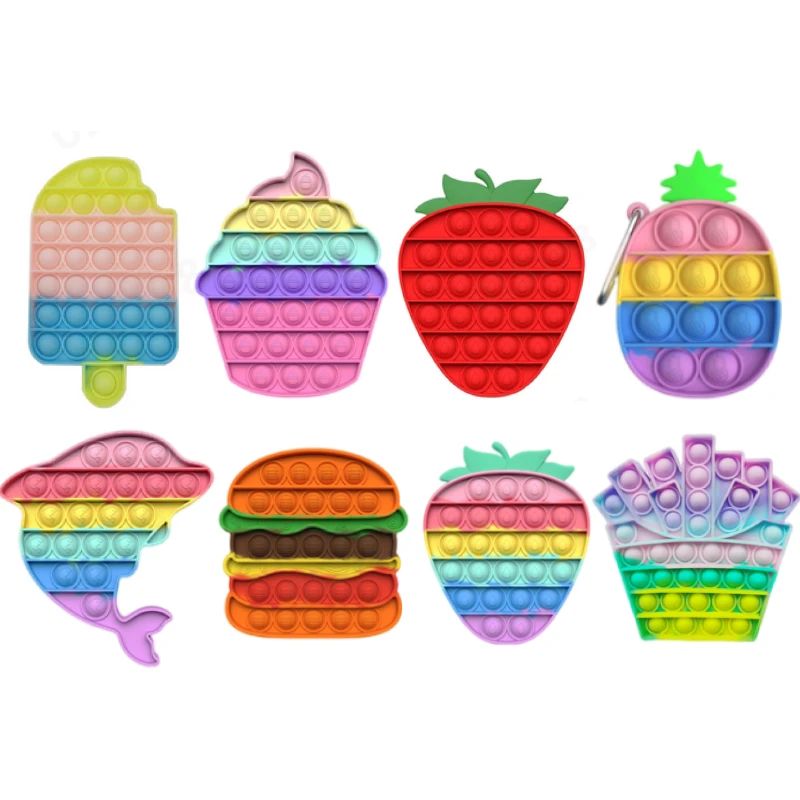 Радужная игрушка антистресс радужная шахматная доска Поппер пузырьков