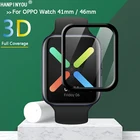 Для умных часов OPPO Watch 2 41 мм 46 мм 42 мм, полное покрытие, 3D изогнутое покрытие, мягкая ПЭТФ пленка, защита экрана, не закаленное стекло