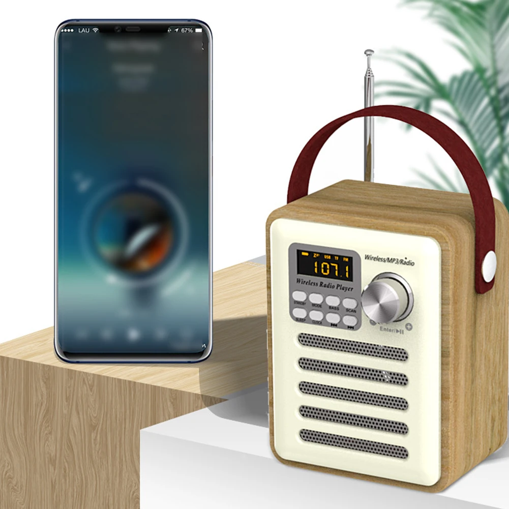 Портативный многофункциональный динамик с ЖК дисплеем цифровое радио Bluetooth 5 0