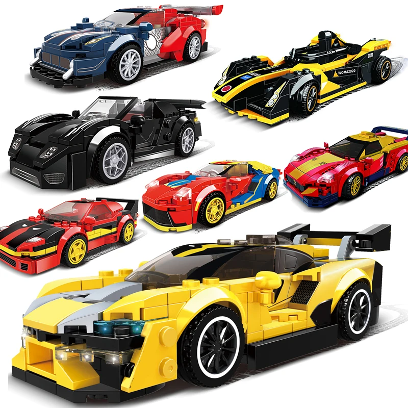 Скоростные чемпионы внедорожник спортивный автомобиль мультфильм Moc супер