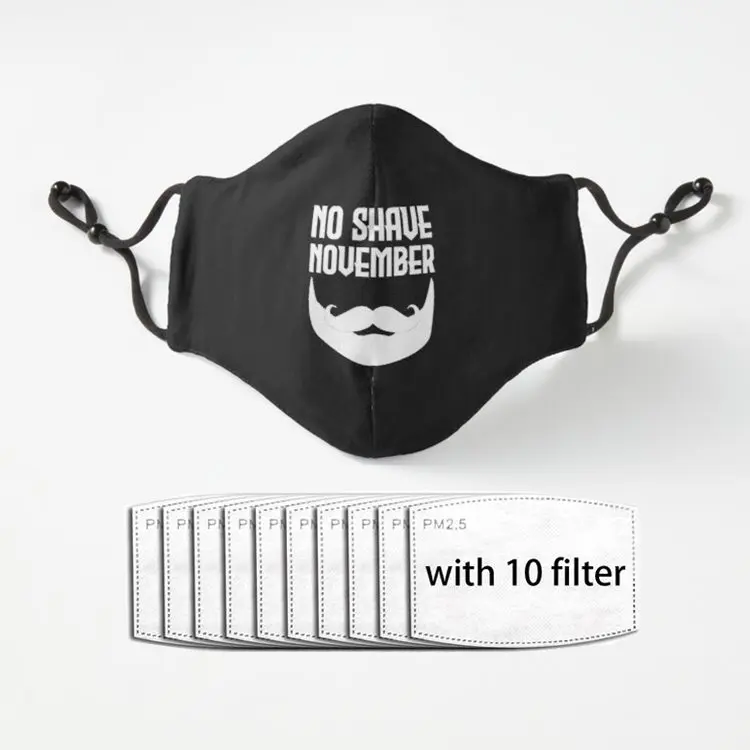 

Не бриться ноября против пыли половина уход за кожей лица маска для лица с PM2.5 фильтры 5 слоев защиты для Для мужчин женский, черный Для мужчи...