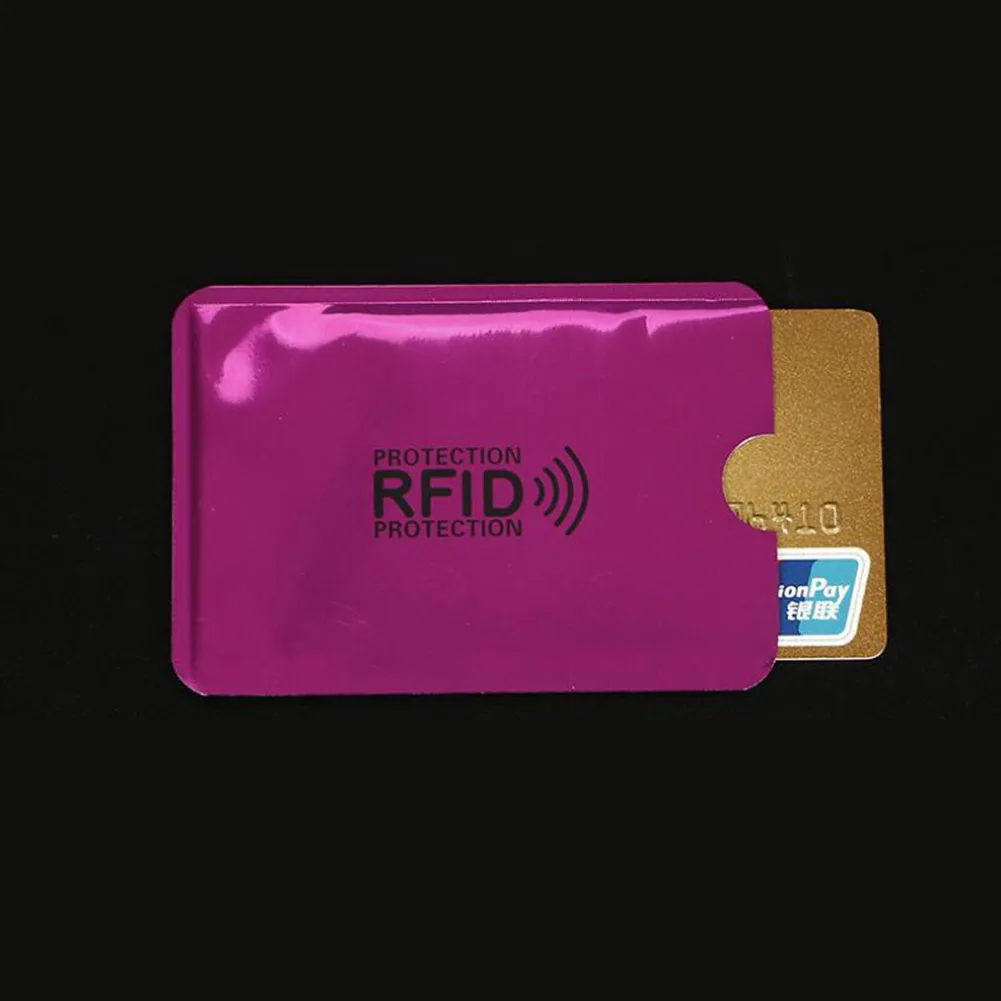 

1 шт покрытые серебром Анти Rfid бумажник держатель для карт NFC Блокировка считыватель Блокировка Id банковская карта держатель для карт чехол ...