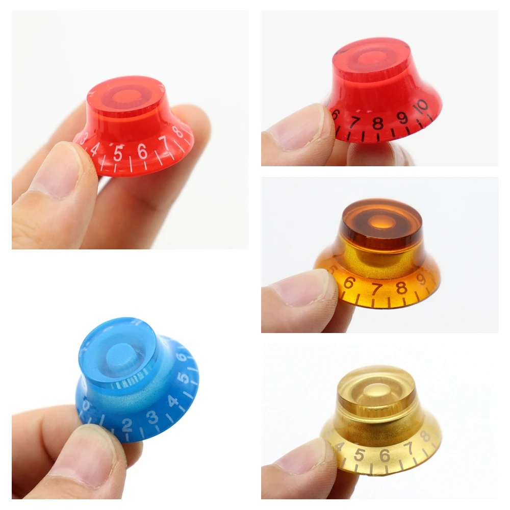 top hut gitarre geschwindigkeit glocke knöpfe volume tone control knob 6mm für lp sg elektrische gitarre pack von 4 free global shipping