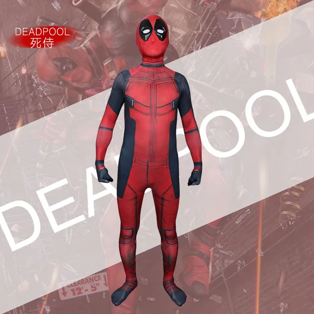 2019 костюм дедпула взрослый человек спандекс лайкра зентай боди для