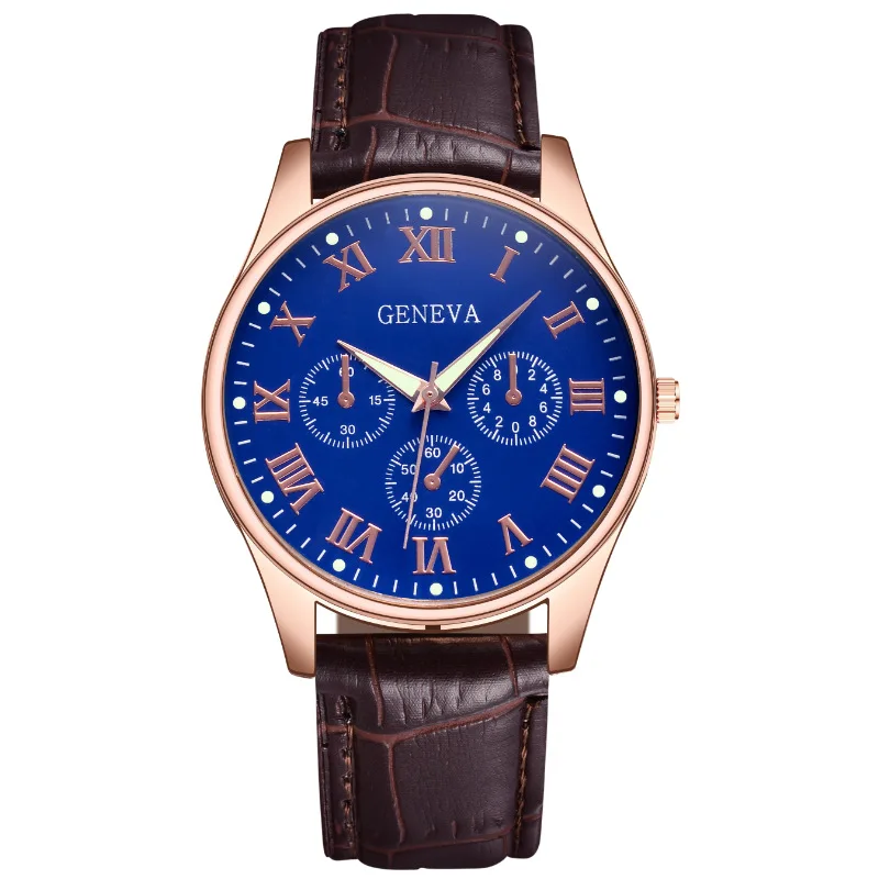 

2020 men and women couple mom father gift Roman numeral quartz watch luminous pointer stainless steel watch