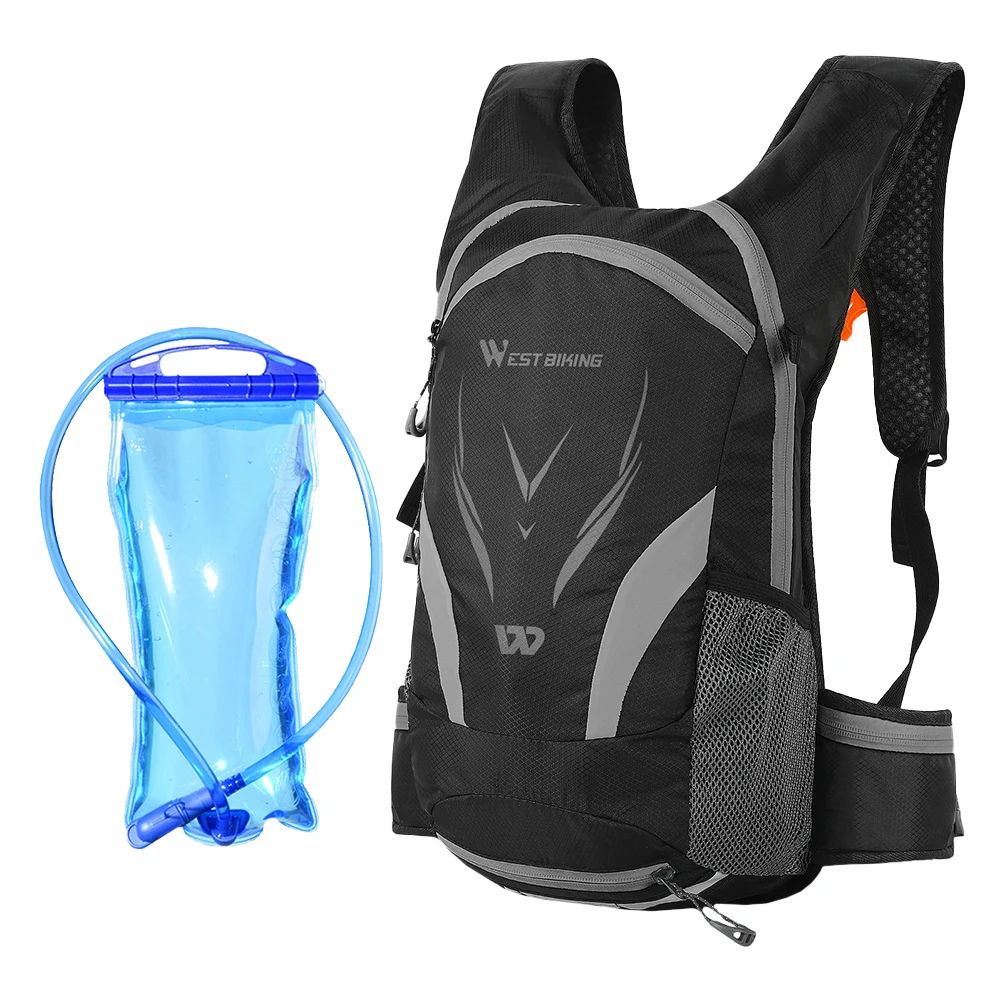 

1 комплект рюкзака для верховой езды на открытом воздухе, светоотражающий дизайн, спортивная сумка, практичная сумка (черная)