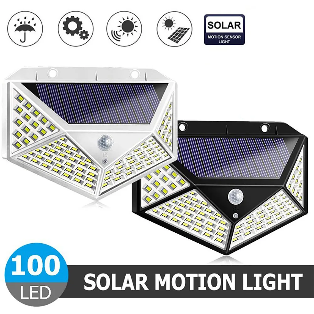 3 Modes LED Solar Light Outdoor Solar Lamp PIR Motion Sensor Wall...