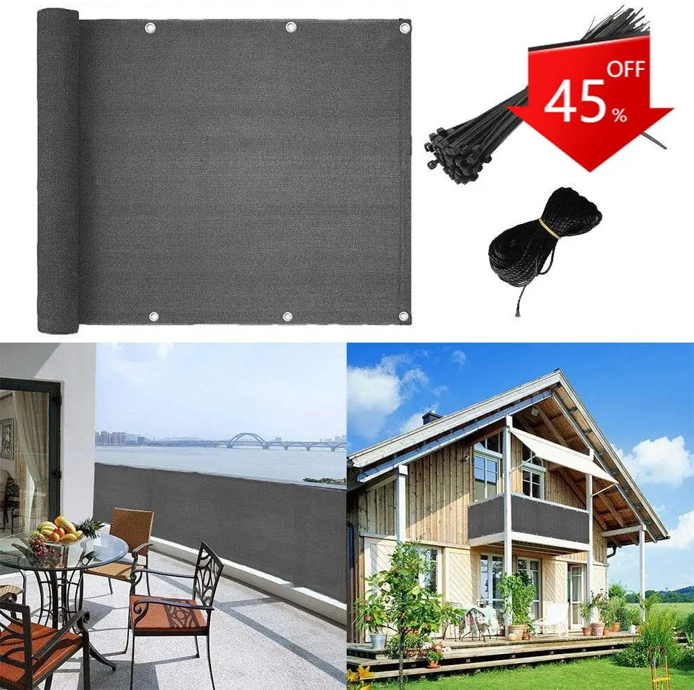 

Privacy Screen Cover, Fence Mesh Windscreen for Porch Deck, UV Protection Weather-Resistant Backyard,Apartment Railings