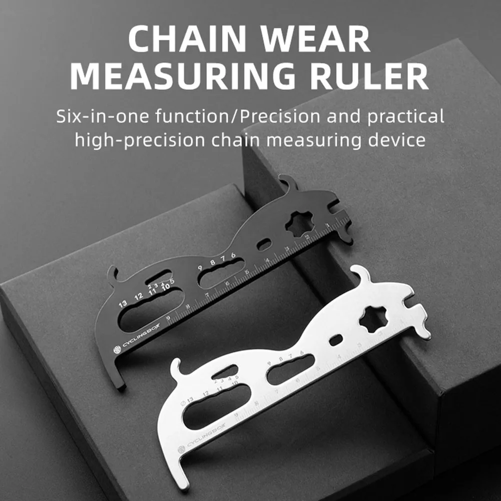 

Bicycle Bike Chain Ruler 12.5cm Wear Indicator Measure Tool Screw Measurement Gauge Repair Check Tool Bicycle Repair Tools