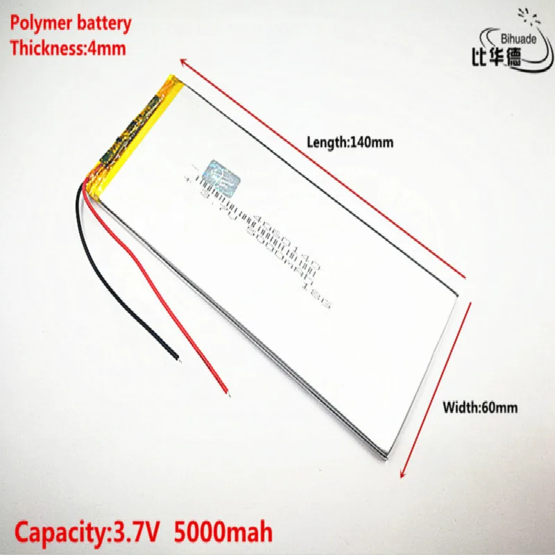 

Хорошее качество 3,7 V, 5000mAH 4060140 полимер литий-ионный/литий-ионный аккумулятор для планшетных ПК 7 дюймов 8 дюймов 9 дюймов, mp3, mp4