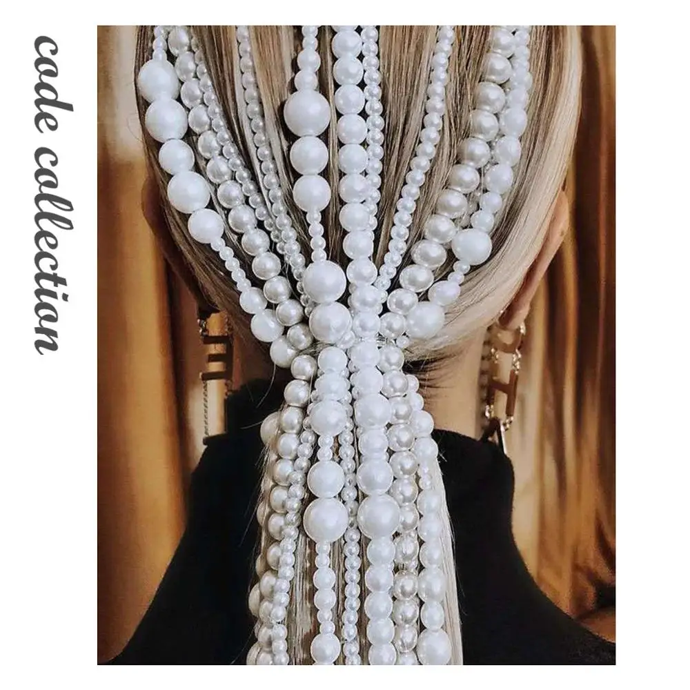 Модные Элегантные Заколки для наращивания волос искусственный жемчуг