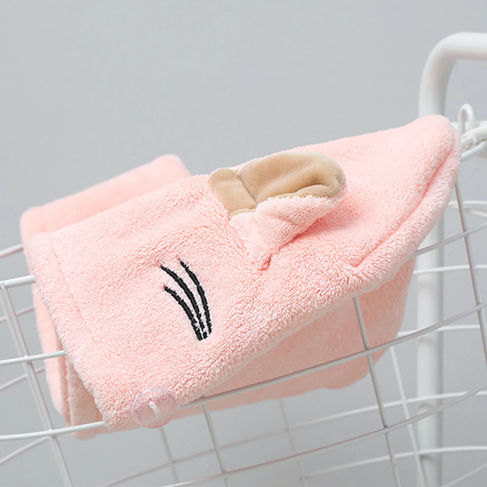 

Cartoon Embroidered Cat Dry Hair Cap Super Absorbent Household Bathroom Headband Magic Instant Dry Hair Towel
