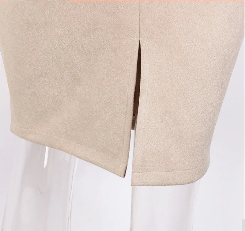 

Skirt Autumn Winter New Women Velvet Bodycon Skirt Slim Solid Color Mid-length Skirt