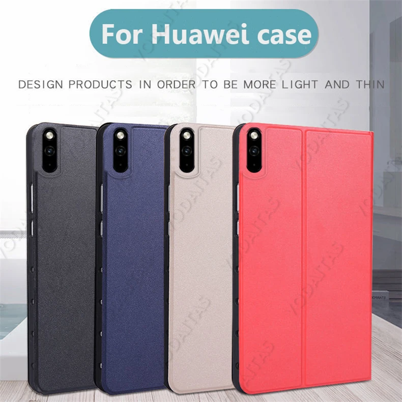 

For Huawei Matepad 11 Case 2021 for MatePad 10.4 2020 Pro 10.8 T10S 10.1 T10 9.7 M6 Funda PU Leather Soft TPU Back shell Skins
