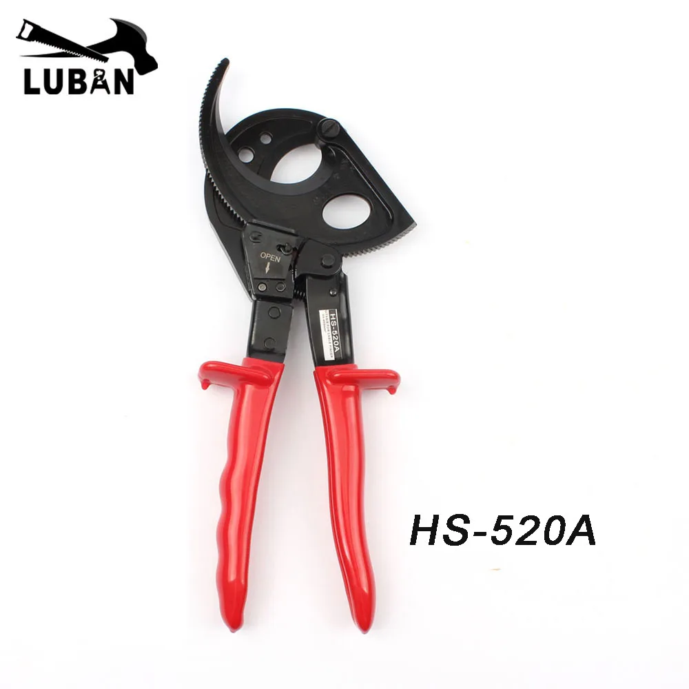 

HS-520A 400mm2 Max Ratcheting ratchet cable cutter Germany design Wire Cutter Plier, not for cutting steel wire