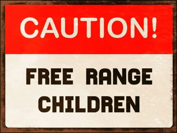 

Caution Free Range Children Retro replica vintage style metal sign/plaque Gift