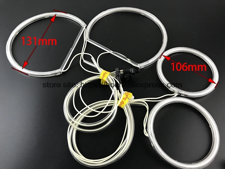 HochiTech белый 6000K CCFL головной светильник Halo Angel Demon Eyes Kit ангельские глазки для BMW 3