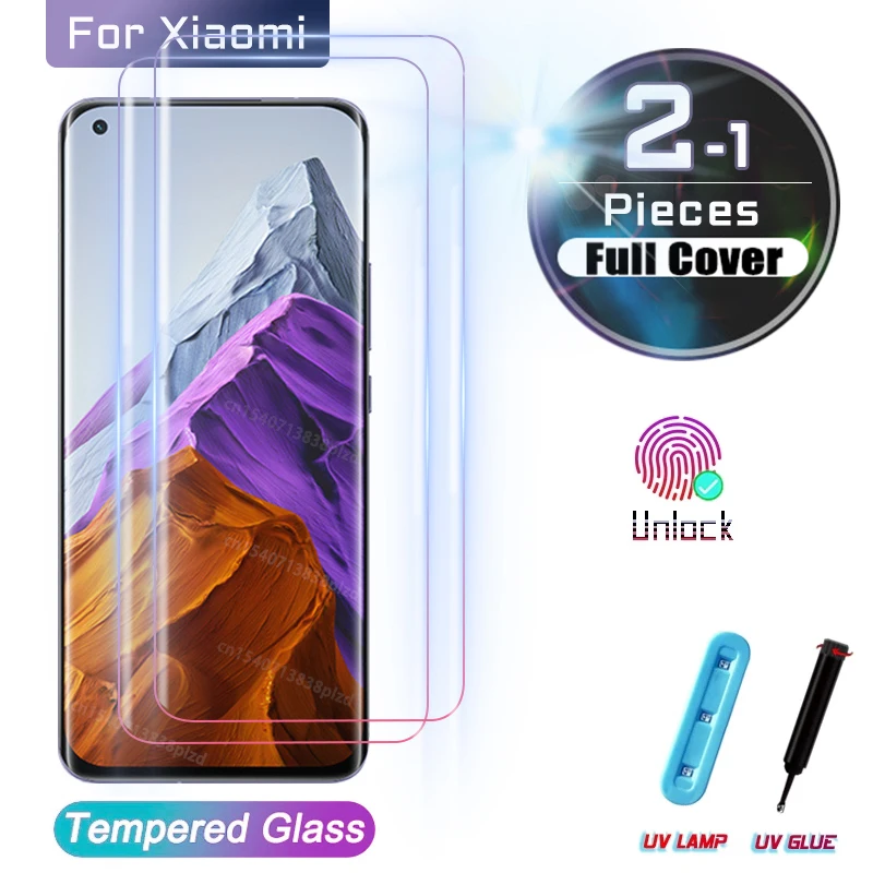 UV Tempered Glass For Xiaomi Mi 11 Ultra Screen Protector Note 10 Lite Pro Note10 Mi11 Mi10 10S 11Lite 10Lite 5G Mix4 Mix 4 Film