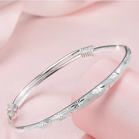

925 Silver Bracelet 925 Sterling Silver Women's Silver Bracelet Japanese and Korean Fashion Sterling Silver Bracelet Silver Jewe