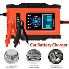 Car Battery Charger 12V 12A/24V 6A Automatic Battery Charger  7 Stage Charging Safety Protection Intelligent Charging Repairs