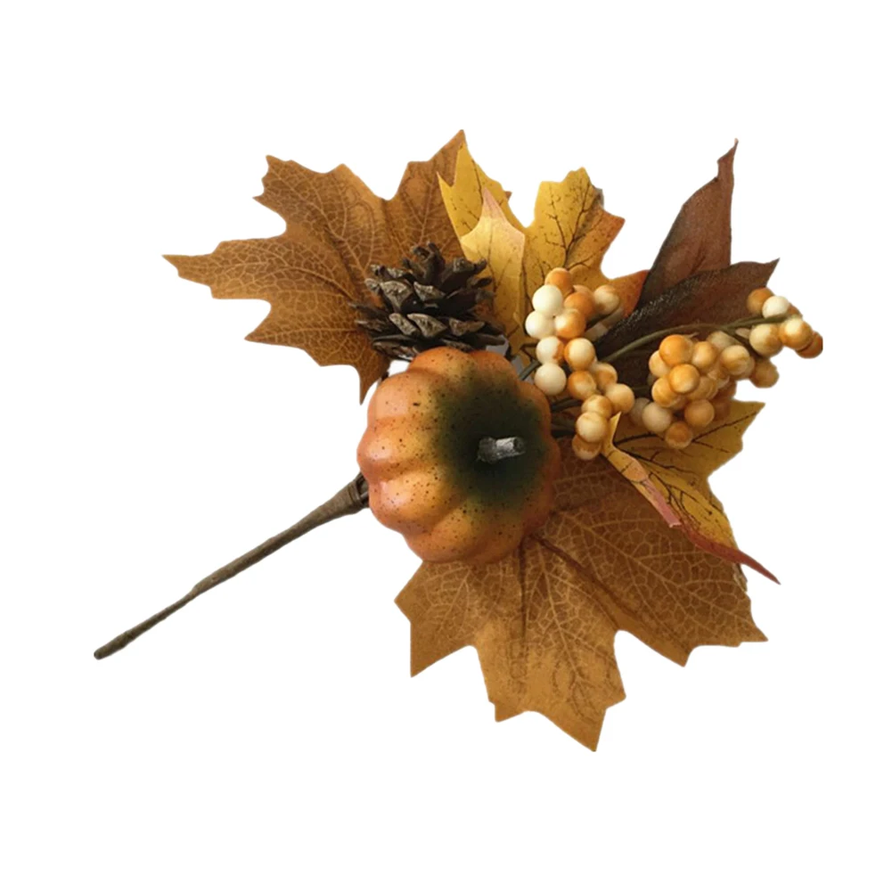 Искусственный Кленовый лист Тыквенные ветви украшения Цветочная композиция
