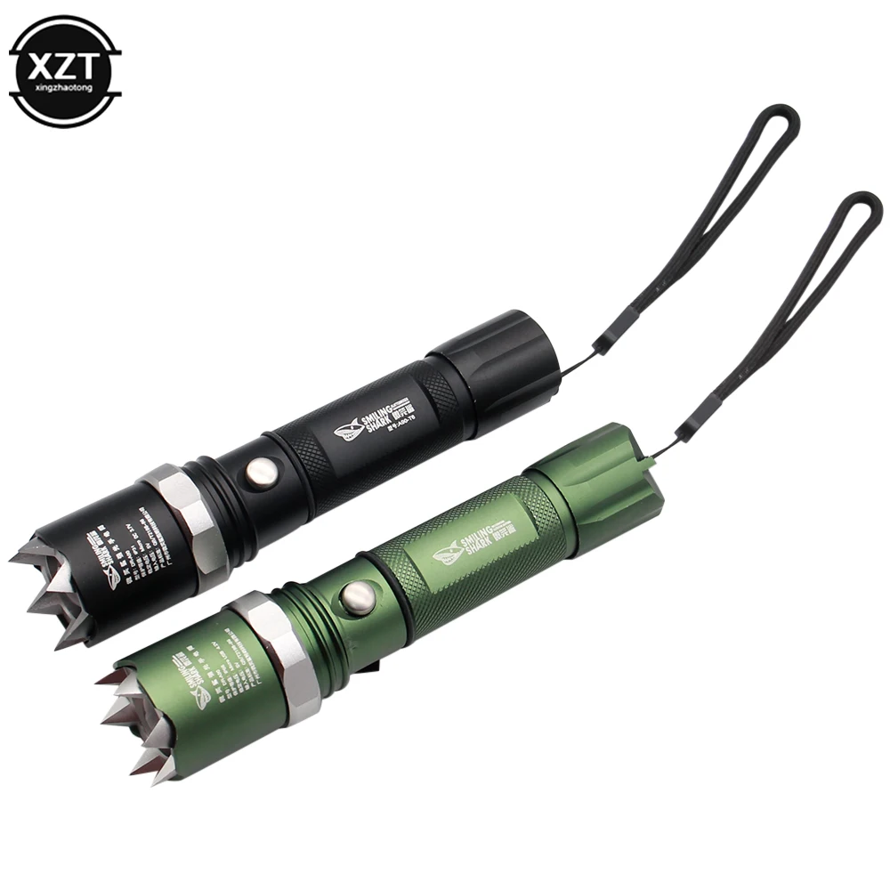 Фонарик со скрытой головкой для самозащиты тактический светодиодный фонарь с