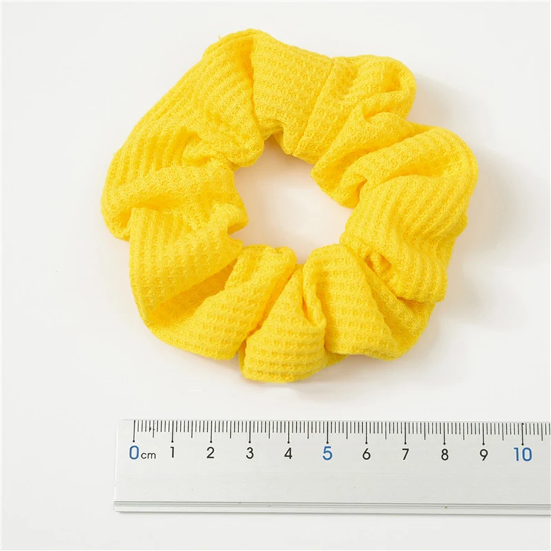 

Soft Cotton Ribbed Solid Color Scrunchie Elastic Hair Ties Ponytail Hair Ring princess Yellow Blue Headbands Ponytail Hair Rings