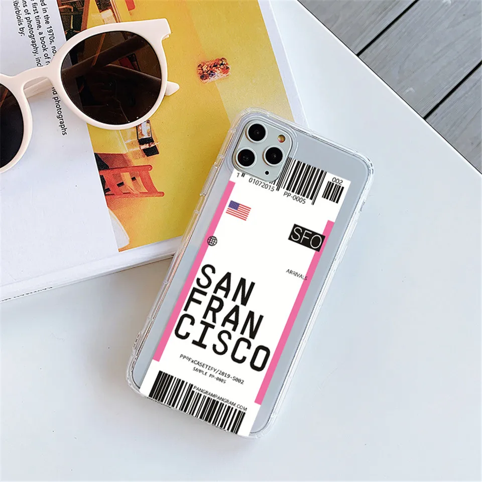 Ins US City Label штрих-код чехол для телефона iPhone 11 Pro Xs MAX XR X 6 s 7 8 plus простая буква