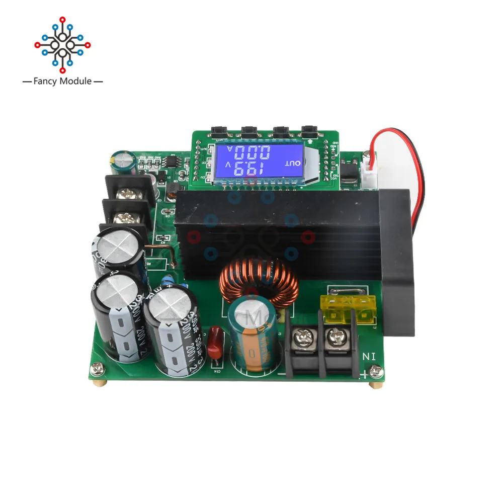 

BST900W DC-DC Boost Converter LCD Display Step Up Power Supply Module 8-60V to 10-120V 15A Voltage Transformer Module Regulator