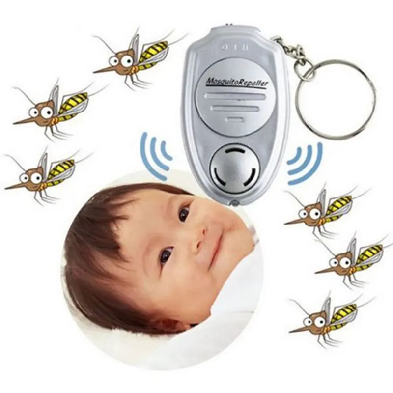 Портативный звуковой насекомых Отпугиватель комаров брелок Открытый репеллент