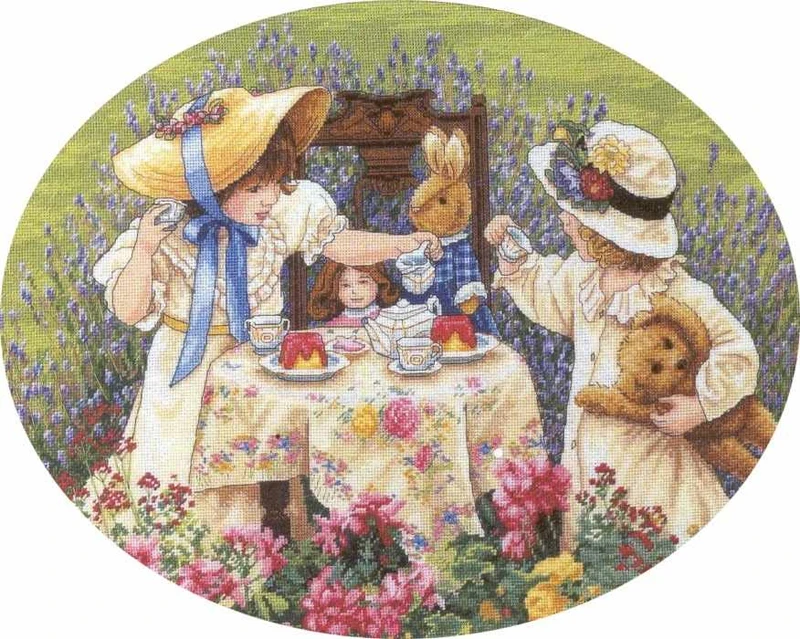 Золотая коллекция 2020 Набор для вышивки послеобеденного чая начинающих с 100%