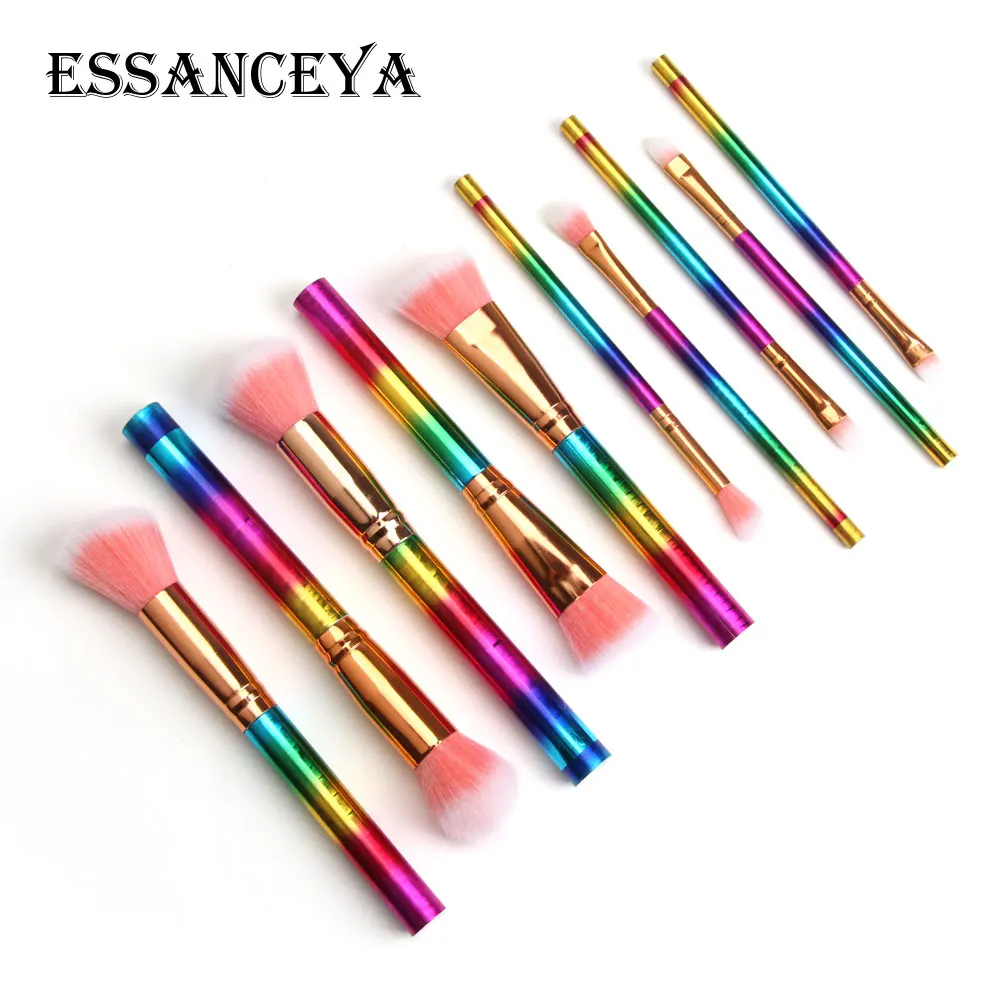 ESSANCEYA, 7/10 шт., набор мраморных кистей для макияжа, основа, пудра, румяна, тени для век, кисть для смешивания, кисти для макияжа, инструменты, косметический набор