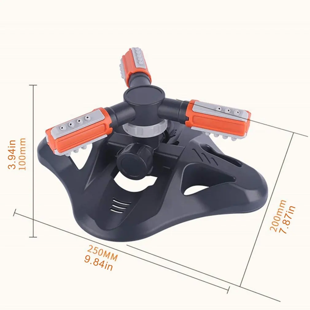 

Lawn Sprinkler 360 Automatic Rotating Gardening Watering Sprinkler Automatic Spraying Three-pronged Sprinkler Garden Yard Tools