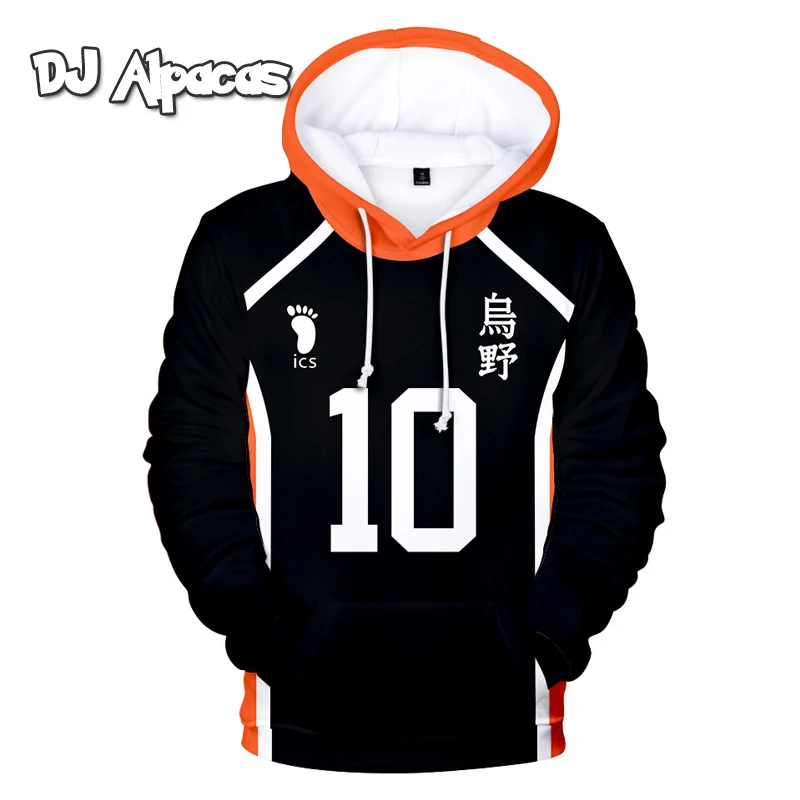 Haikyuu Аниме Косплей Костюм с 3D принтом Karasuno Hinata Shoyo Kageyama Tobio старшеклассник